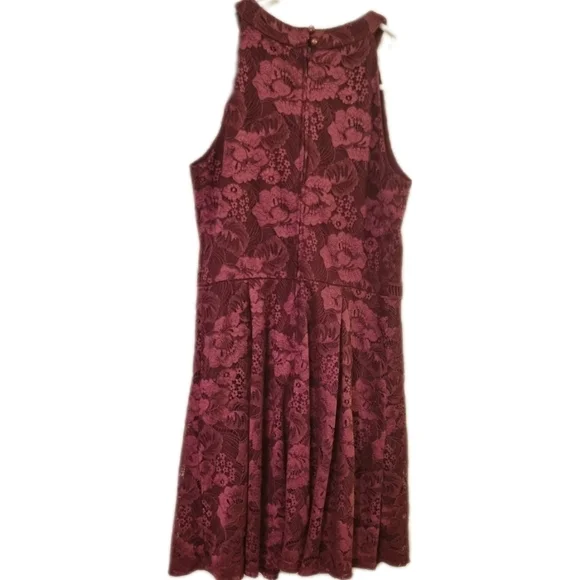ALLY B. Girls' Burgundy Floral Tapestry lined Party Dress Size 16 - Picture 5 of 9